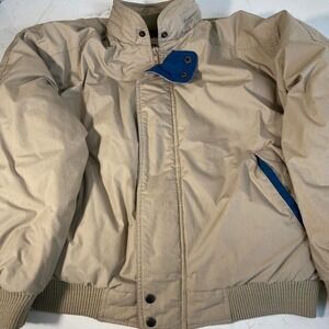 iVntage Members Only Down Jacket Mens 42 Tan Beige Bomber Coat  large